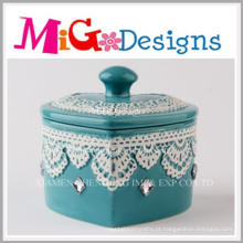 Caixa de jóia cerâmica de venda quente home da decoração do OEM